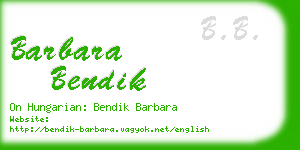 barbara bendik business card